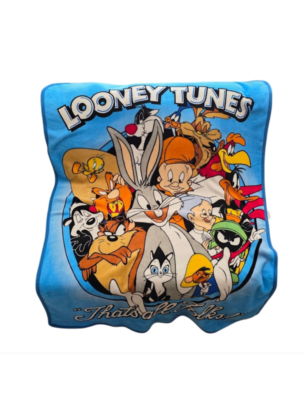 Looney Tunes Fleece Throw Blanket Warner Bros Bugs Bunny Taz Daffy Sylvester